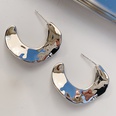 glossy earrings personality punk double C earrings electroplating real gold earringspicture13